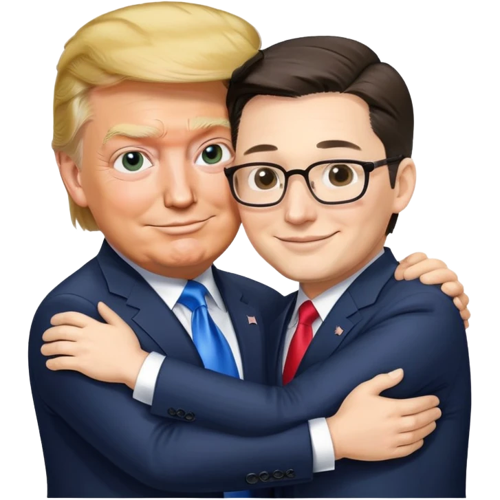 Donald Trump and Pierre Poilievre kissing emoji