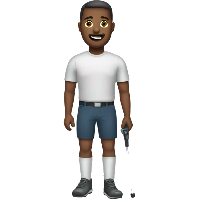 Man with a prosthetic leg emoji