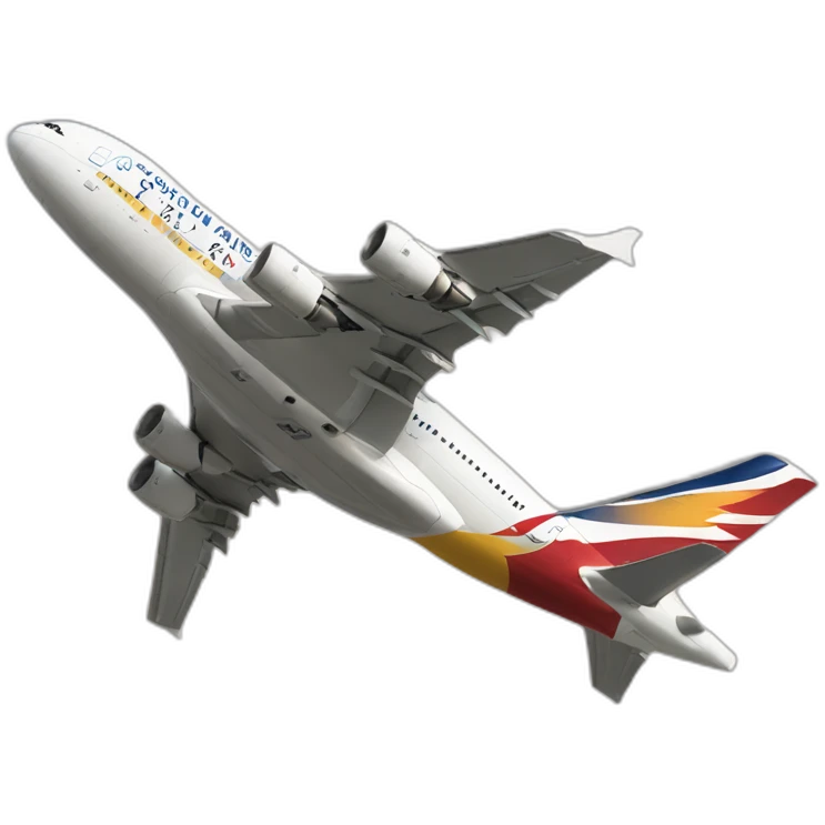 Aguila volando montada en Airbus 380 emoji