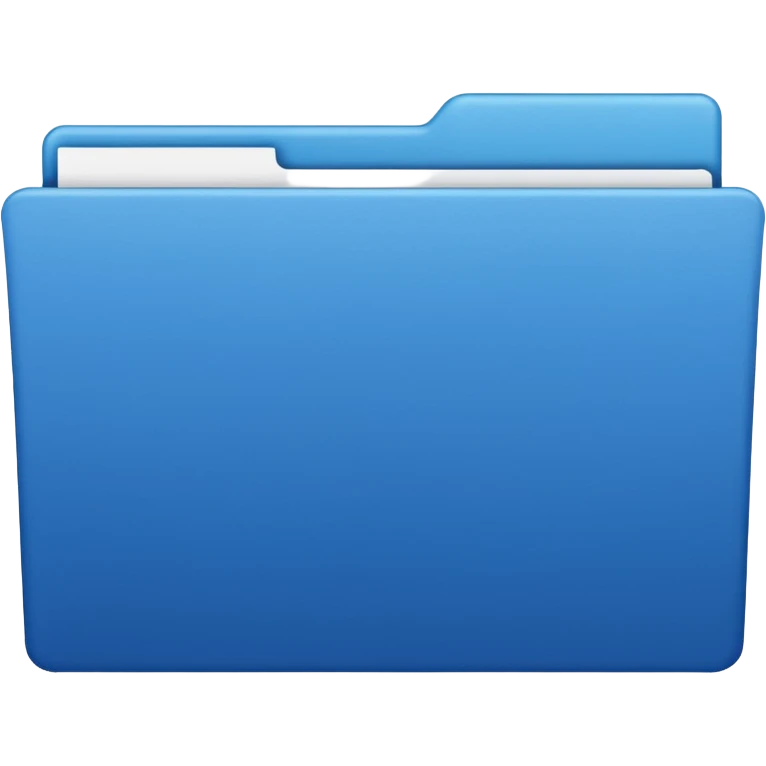 a blue file with white paper blank name label on it emoji