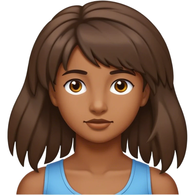 girl with mullet hair brown  emoji