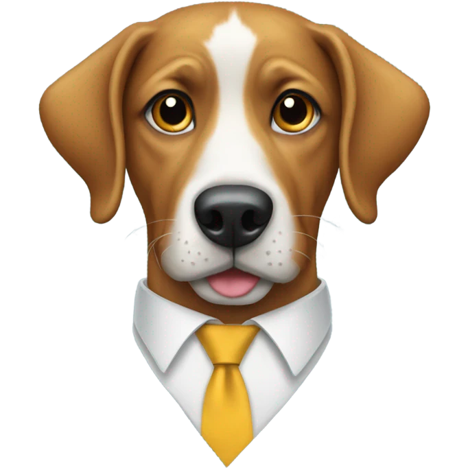 Dog with box tie emoji