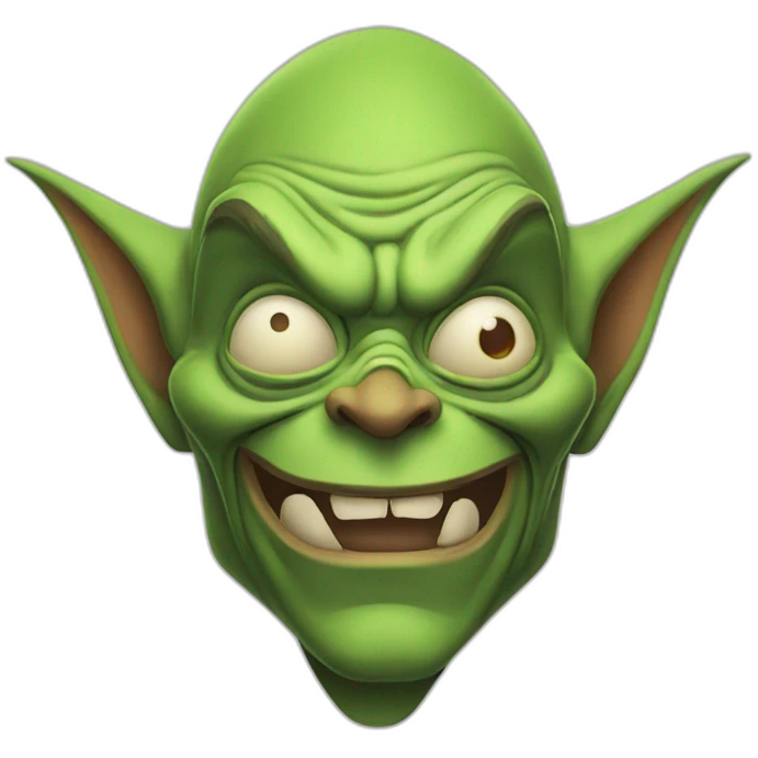 Smelly green goblin emoji