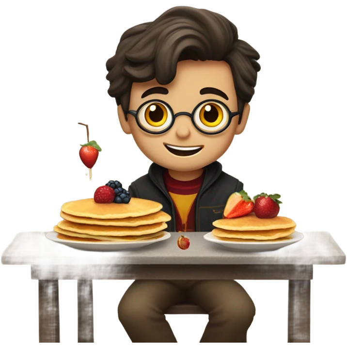Harry Potter eating pancakes  emoji