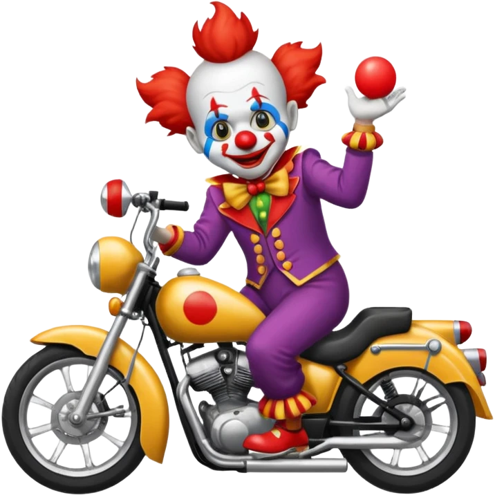 motorcycle-riding clown  emoji