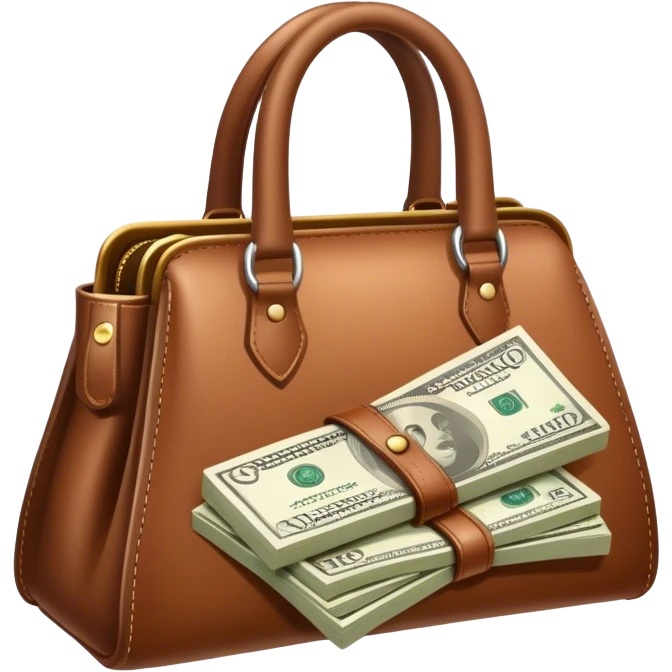 hand bag of money emoji