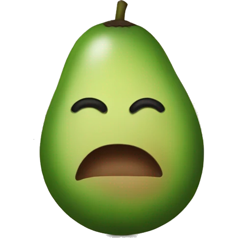 avocado with bak emoji