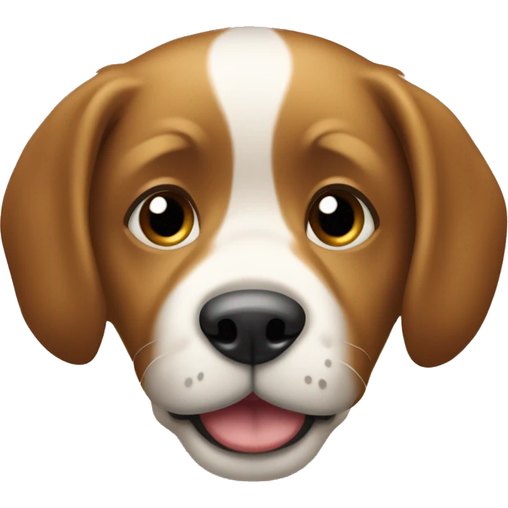 crie um emoji de um cachorro caramelo, o branco não sobe até a testa, somente no focinho emoji