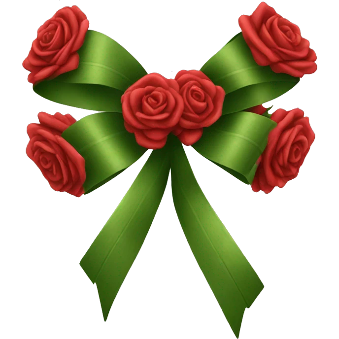 bow with red roses emoji