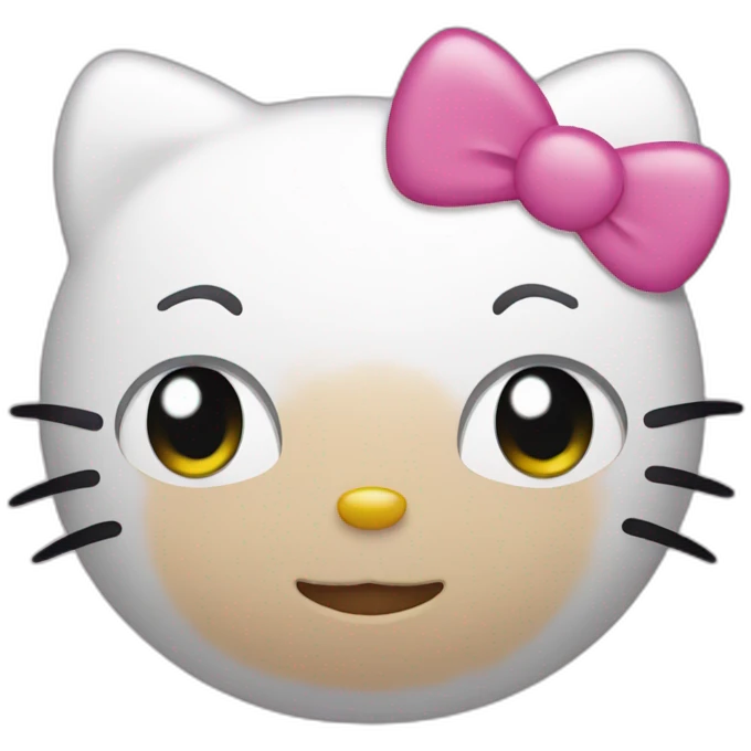 Face of hello kitty emoji