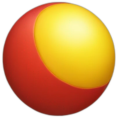 yellow and red ball emoji