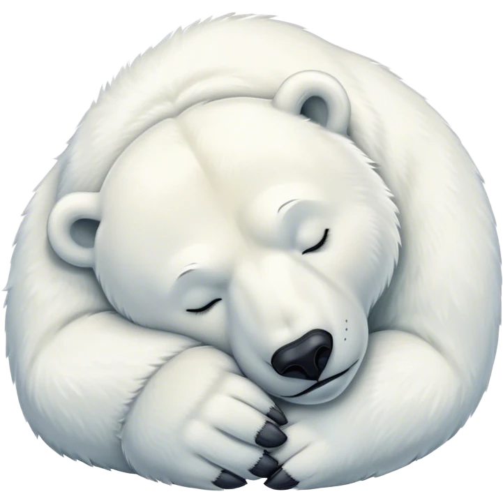 Polar bear sleeping emoji