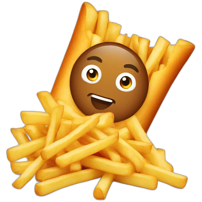 laying in Frenchfries emoji