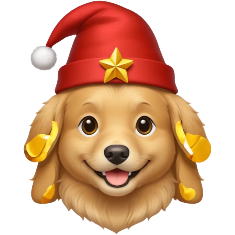 Dog in new yaer hat emoji