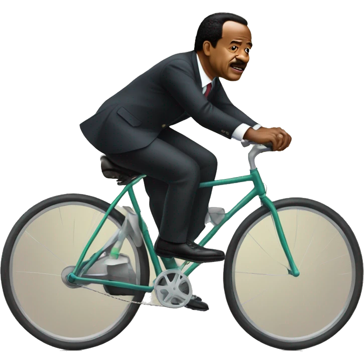 Paul biya on a bicycle  emoji