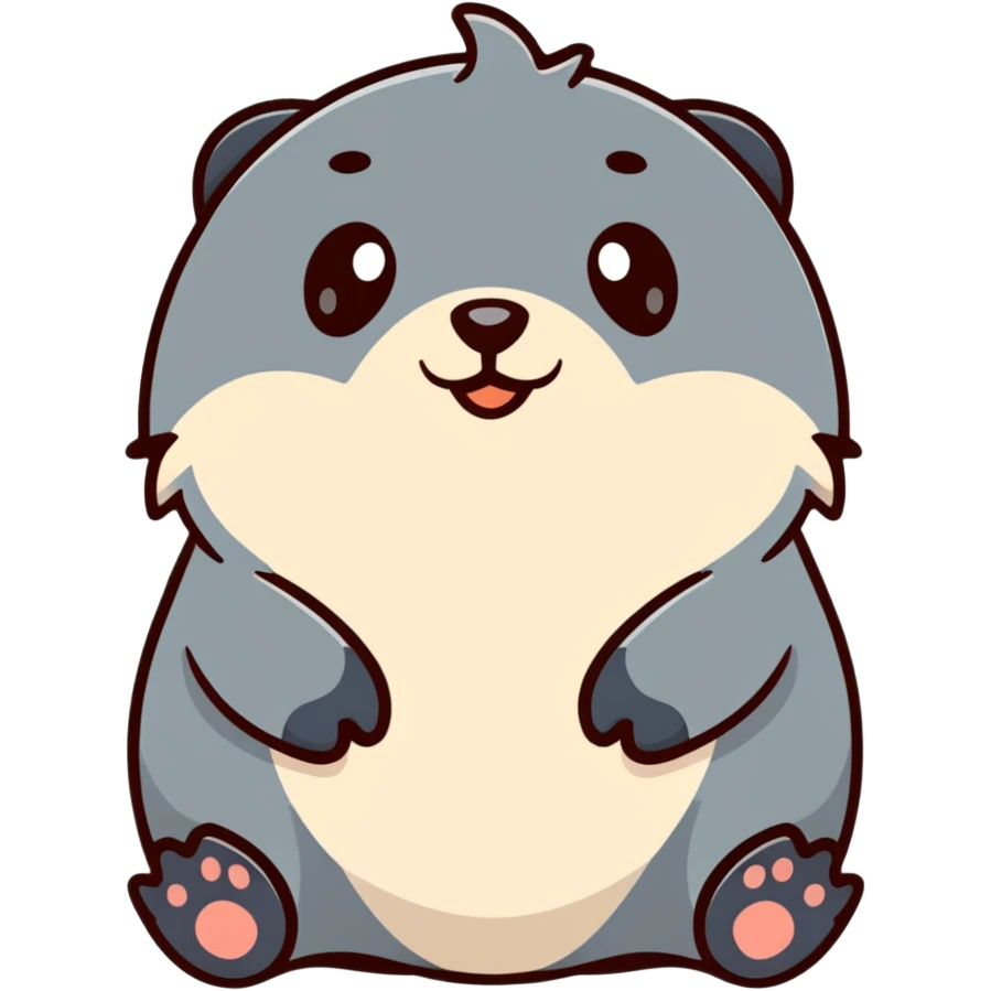 adorable mole with big front paws emoji