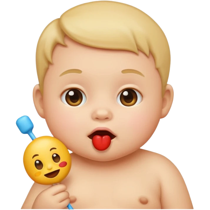 emoji cute baby with sucker emoji