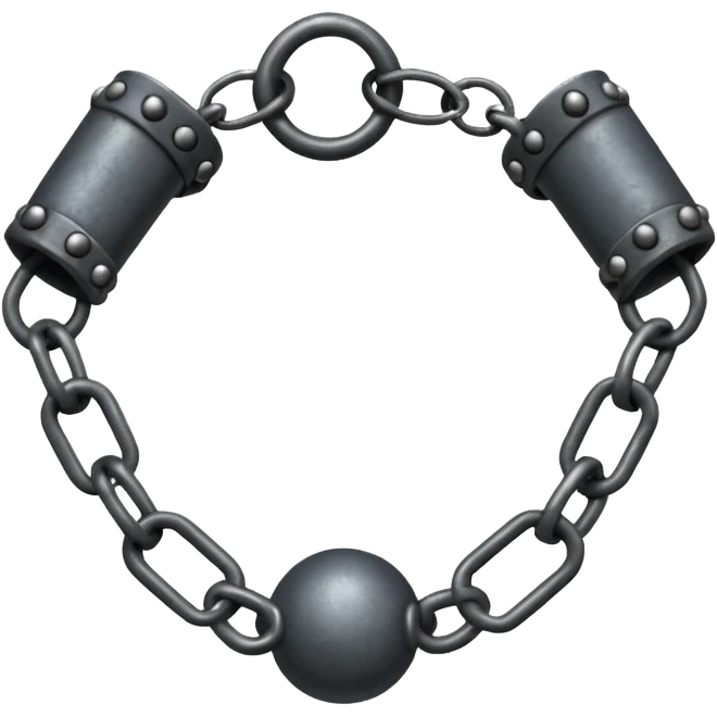 ball and chain leg cuff emoji
