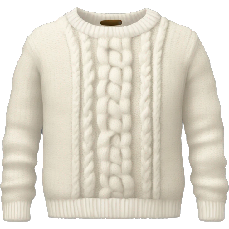 White cable knit sweater emoji