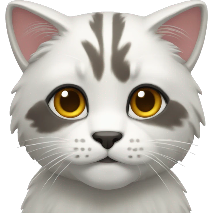 Meincoon cat white color emoji