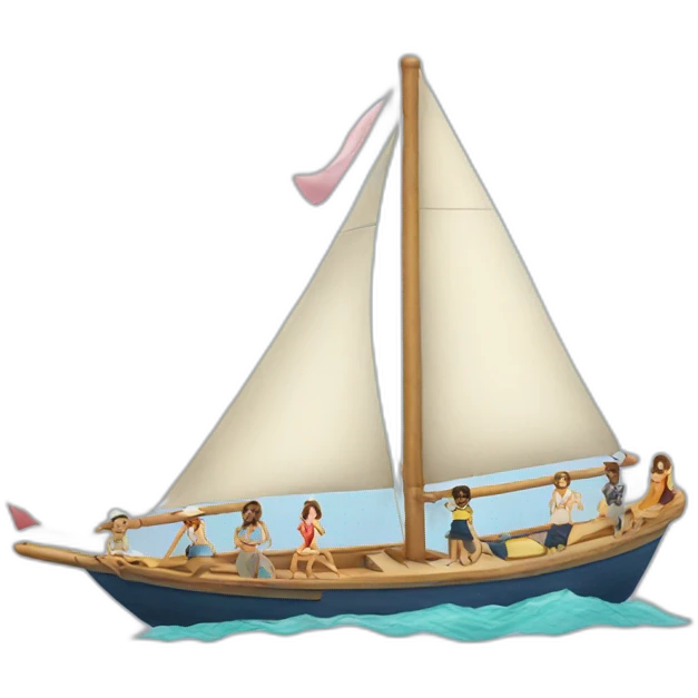 sailboat with a party emoji