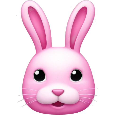 pink bunny with no face emoji