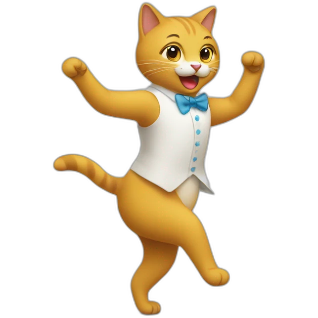 un chat qui danse emoji