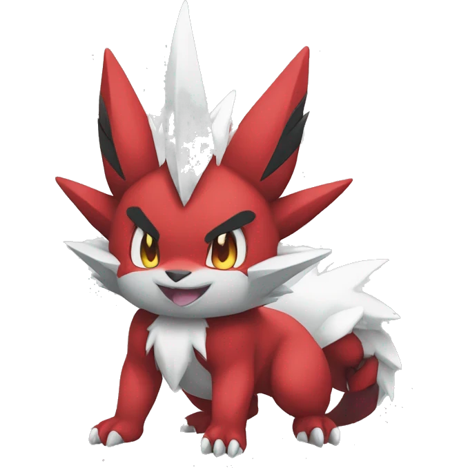 Full body cute cool Guilmon-Zoroark-Zangoose emoji
