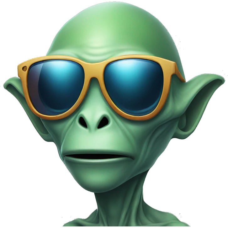 Alien with sunglasses emoji