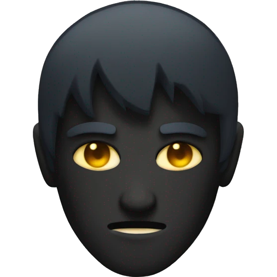 An anime character with a dark anime shadow over the fore head seeming disturbed emoji