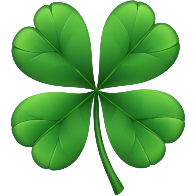 5 leaf clover in black emoji