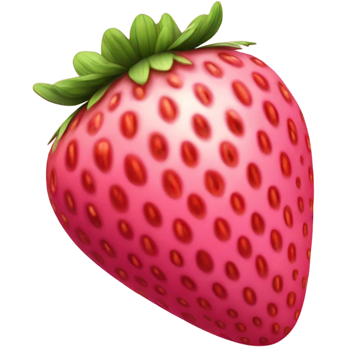 Pink strawberry emoji