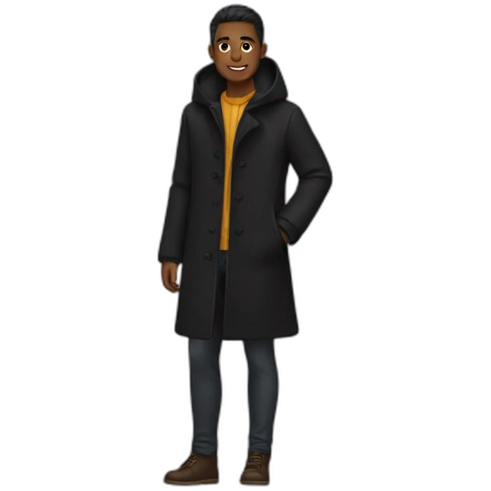 Black coat emoji