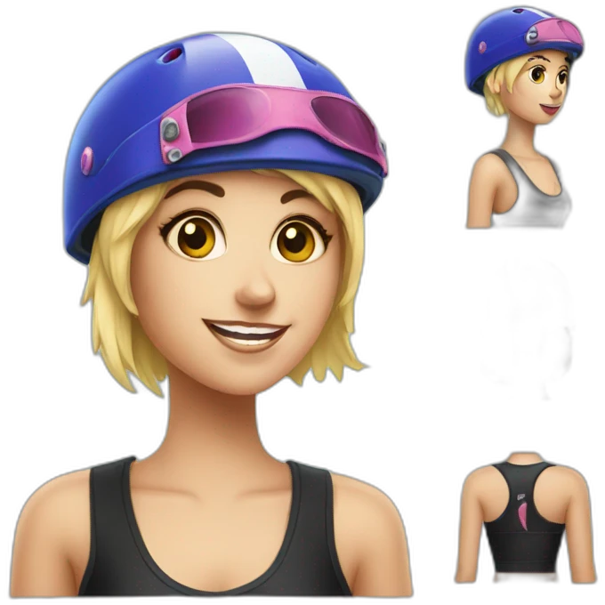 ROLLER DERBY GIRL emoji