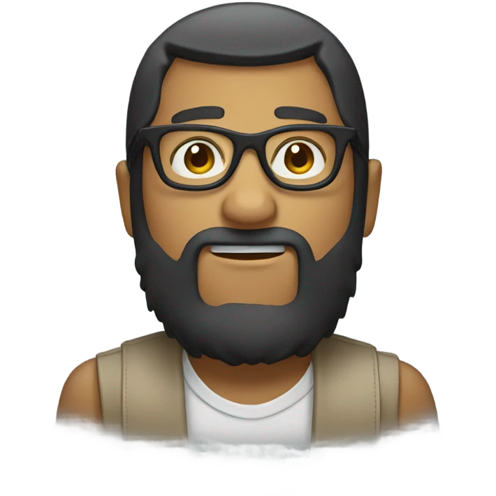 Oso con lentes emoji