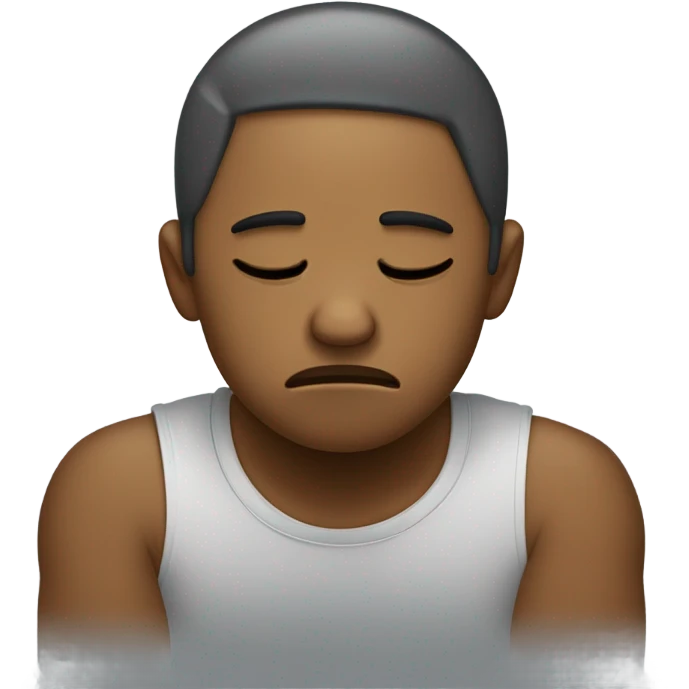 Sad with anxiety emoji