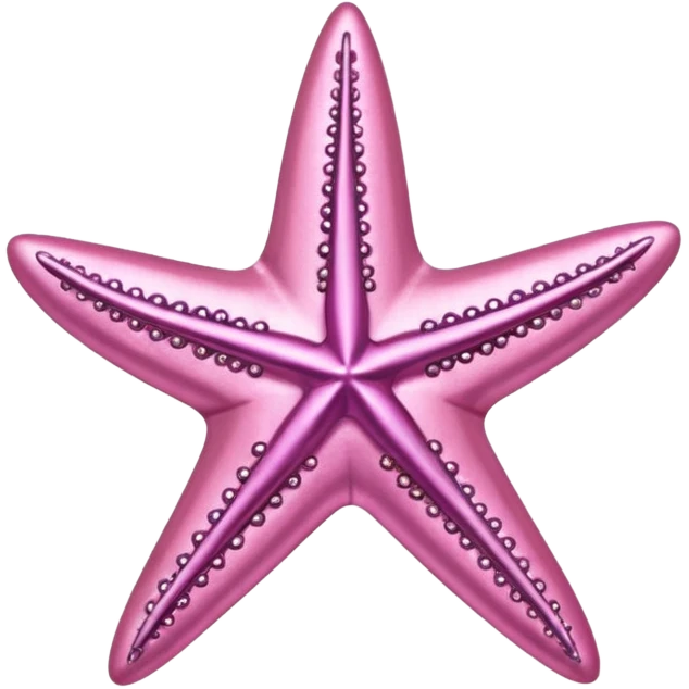 pink metallic sea star shaped hair clip emoji