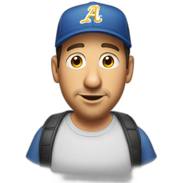 actor adam sandler cartoon wearing tee emoji