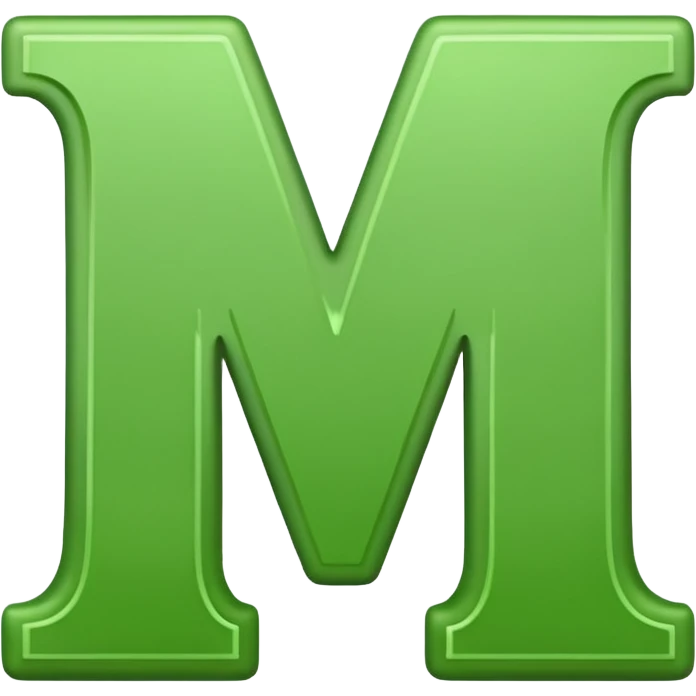 Green letter w emoji