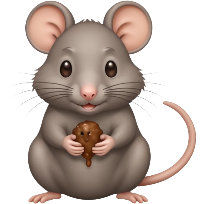 greey rat having a poo emoji