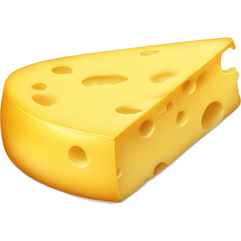 Shiny cheese emoji