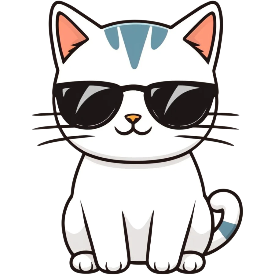 Cat with sunglasses emoji