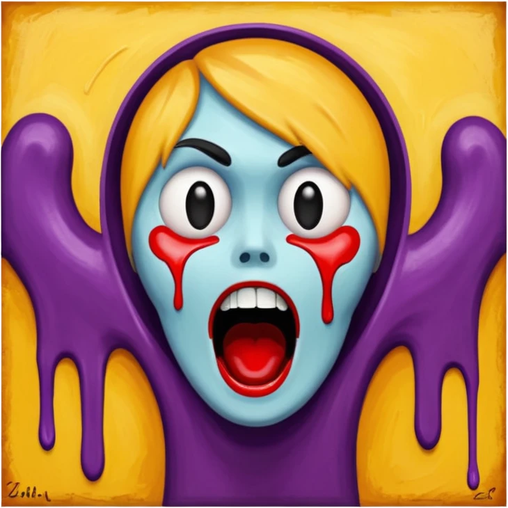 Scream painting  emoji