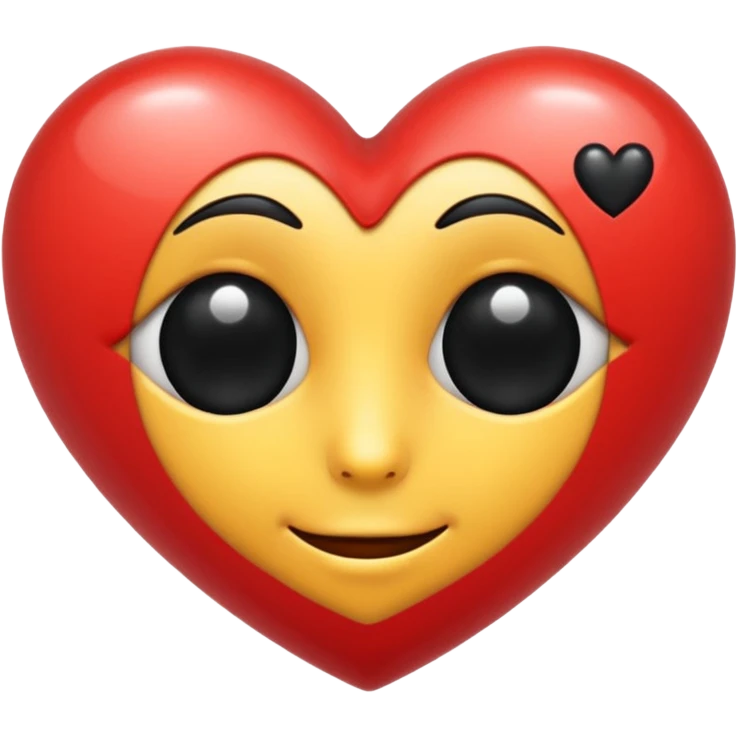 Heart eye emoji with black hearts  emoji