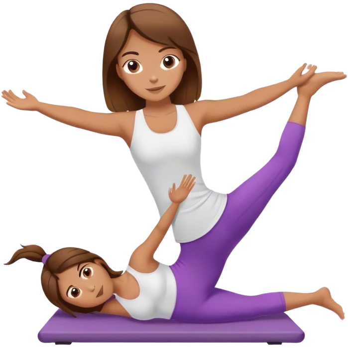 Pilates brown hair girl emoji