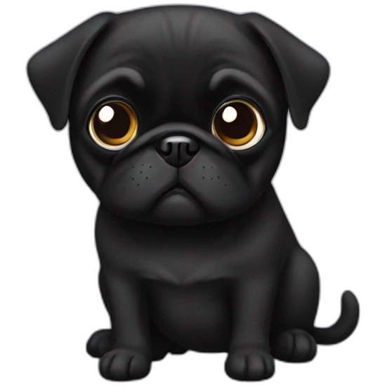 black pug emoji
