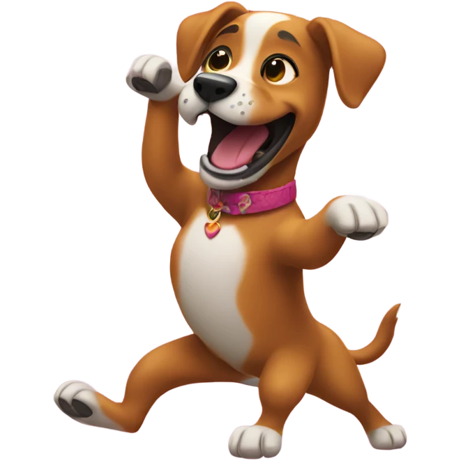 Dog dancing  emoji