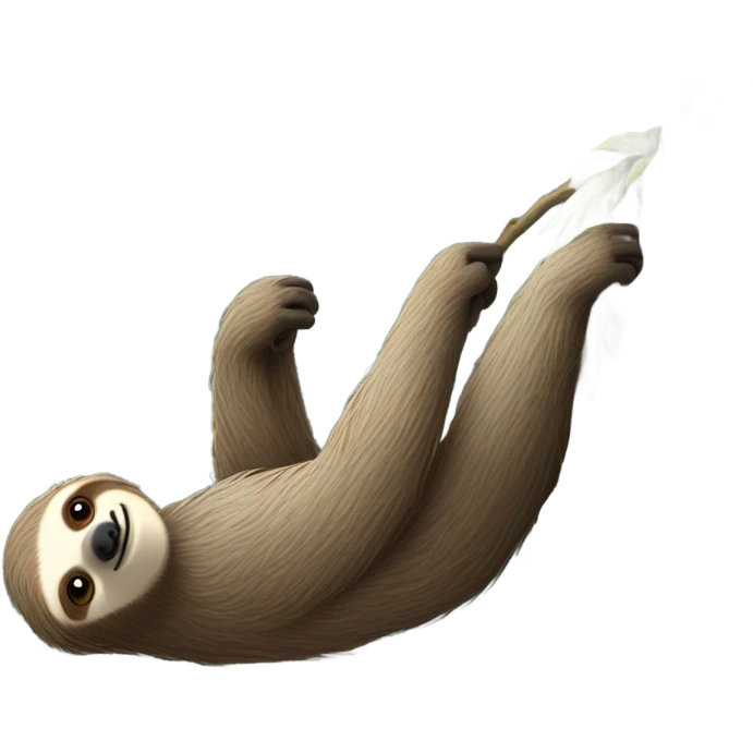 A sloth climbing a mountain  emoji