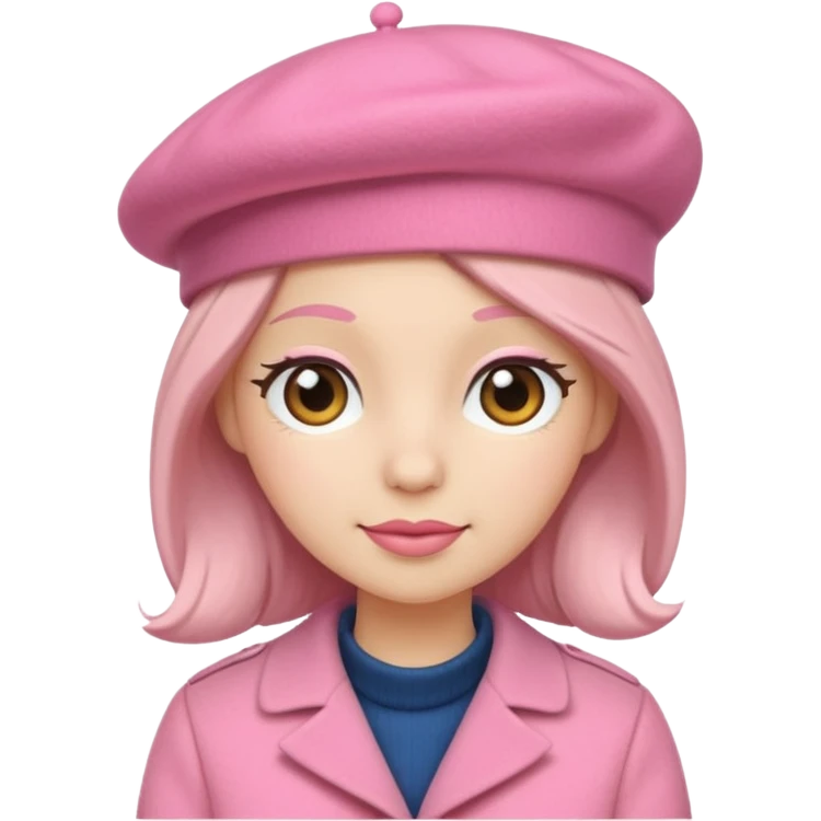a pink beret hat emoji