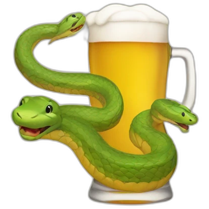 Serpent bière emoji